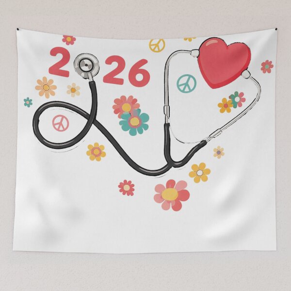 Item preview, Groovy Nurse 2026 Stethoscope Flower Graduation 70s Art designed and sold by VISIONSTURME.