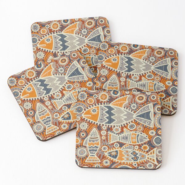 Item preview, Ornamental Art Fish in Rust, Orange and Charcoal designed and sold by Fani*.