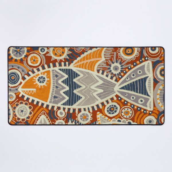 Item preview, Ornamental Art Fish in Rust, Orange and Charcoal designed and sold by Fani*.