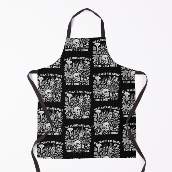 Item preview, All Plants Are Edible | Poisonous Garden Skull Gothic Graphics designed and sold by PrintSpire Studios.