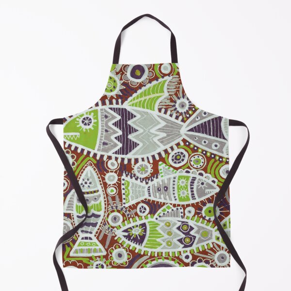 Item preview, Ornamental Fish in Rust and Lime Green designed and sold by Fani*.