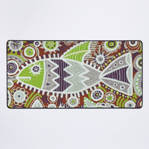 Item preview, Ornamental Fish in Rust and Lime Green designed and sold by Fani*.