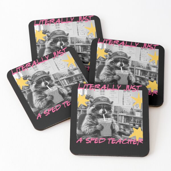 Item preview, Literally Just A Sped Teacher Funny Raccoon Meme designed and sold by Alzasshop.
