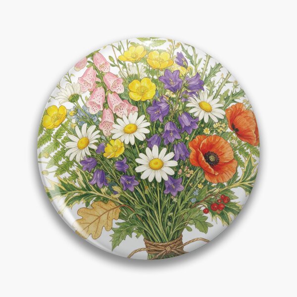 Item preview, Wildflower Bouquet Botanical Illustration Garden Lover Graph designed and sold by VISIONSTURME.