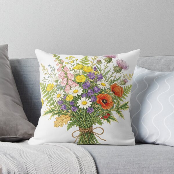 Item preview, Wildflower Bouquet Botanical Illustration Garden Lover Graph designed and sold by VISIONSTURME.