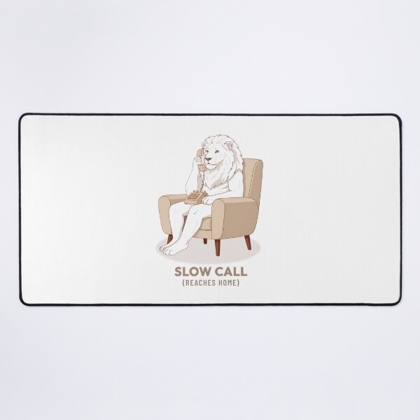 Item preview, White Lion Calling on Landline Phone Vintage Aesthetic designed and sold by COZY VINTAGE animal.