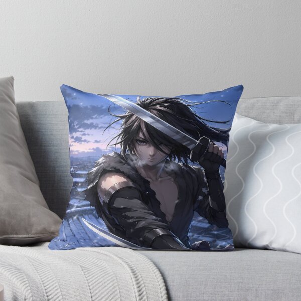 Item preview, Hyakkimaru Dororo Winter Guardian Above a Snow Covered Town designed and sold by SolenneAzur.