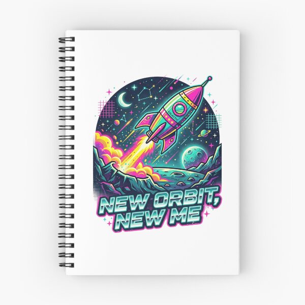 Item preview, New Orbit New Me - Retro Neon Space Rocket Art designed and sold by Sanan Israyilli.