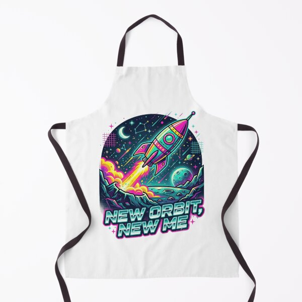 Item preview, New Orbit New Me - Retro Neon Space Rocket Art designed and sold by Sanan Israyilli.