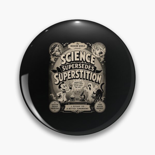 Item preview, science supersedes superstition vintage 1930s cartoon skepticism designed and sold by Detinpenlea55.