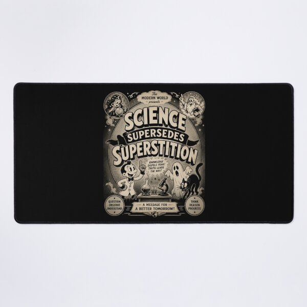 Item preview, science supersedes superstition vintage 1930s cartoon skepticism designed and sold by Detinpenlea55.