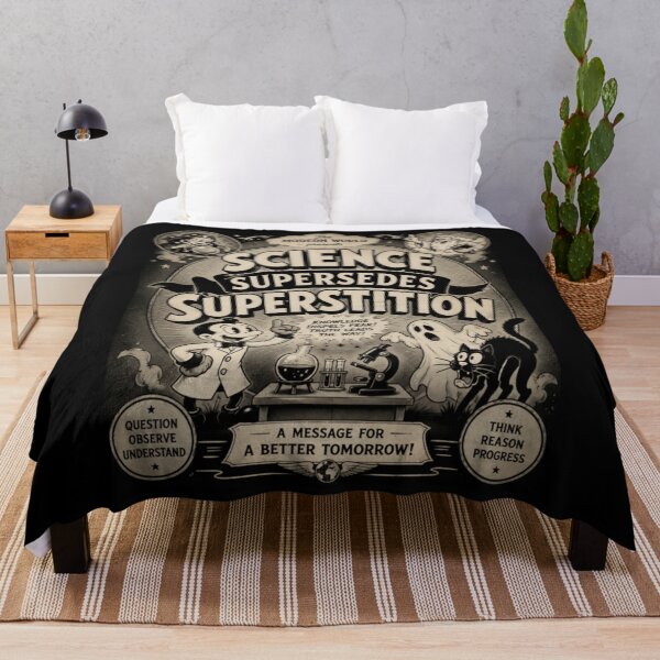 Item preview, science supersedes superstition vintage 1930s cartoon skepticism designed and sold by Detinpenlea55.