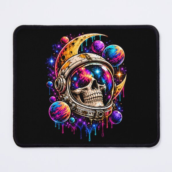 Item preview, Cosmic Astronaut Skull with Vibrant Celestial Planets and Galactic Nebula designed and sold by potseed21.