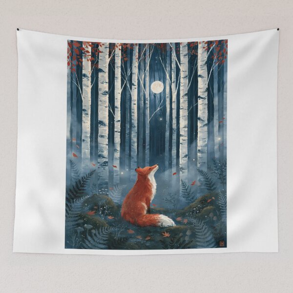 Item preview, The Birches – Moonlit Birch Forest Dreamscape designed and sold by Authentic-Merch.