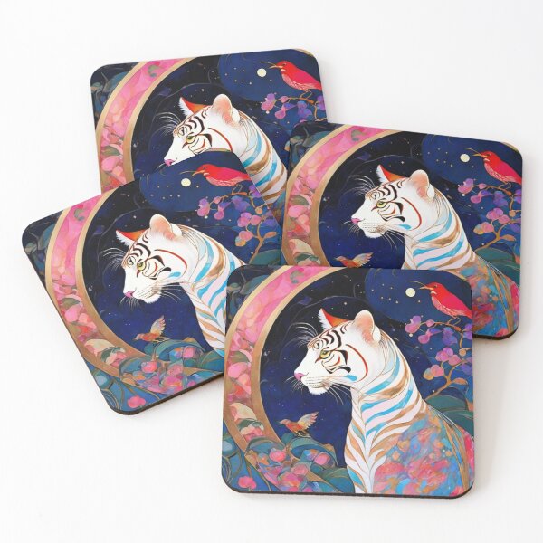 Item preview, Pink Moon Garden Tiger designed and sold by TheDarkWardrobe.