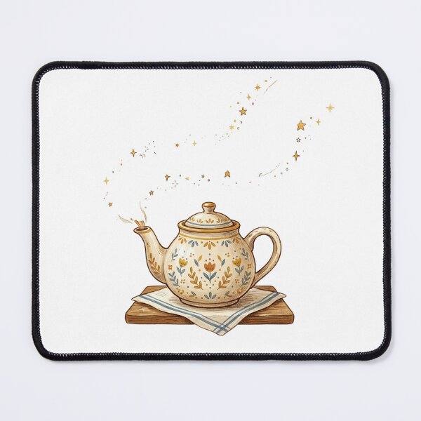 Item preview, Magic In Every Brew - Vintage Folk Art Teapot and Stars designed and sold by Sanan Israyilli.