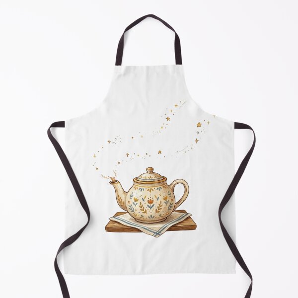 Item preview, Magic In Every Brew - Vintage Folk Art Teapot and Stars designed and sold by Sanan Israyilli.
