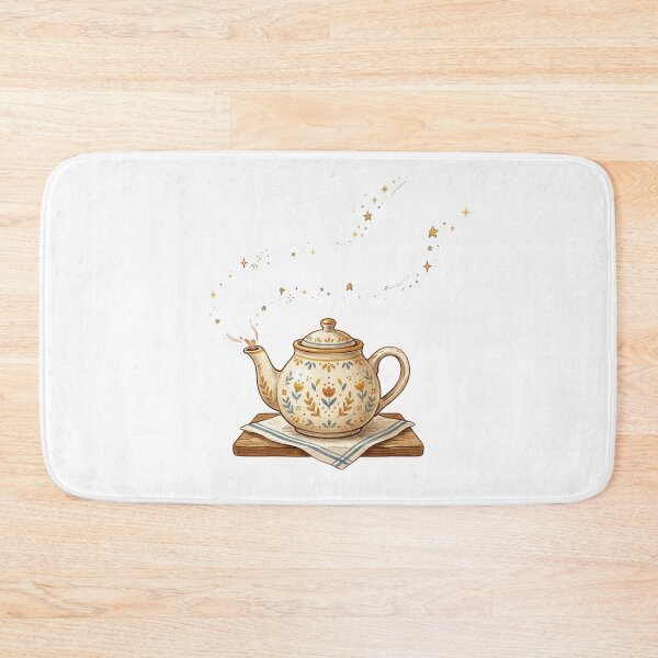Item preview, Magic In Every Brew - Vintage Folk Art Teapot and Stars designed and sold by Sanan Israyilli.