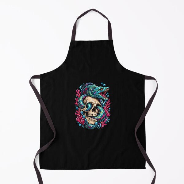Artikelvorschau, Vivid Oceanic Skull with Colorful Tropical Fish Illustrative Art entworfen und verkauft von potseed21.
