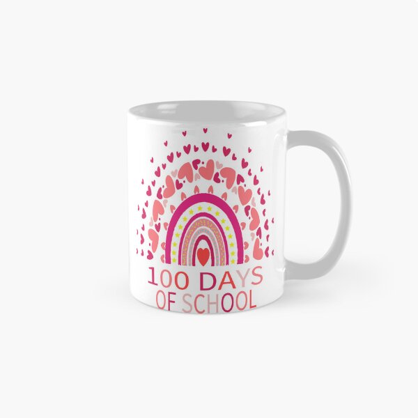 Item preview, 100 Days of School Pink Boho Rainbow Hearts Graphic designed and sold by VISIONSTURME.