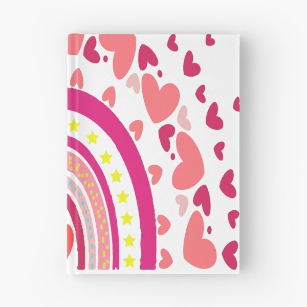 Item preview, 100 Days of School Pink Boho Rainbow Hearts Graphic designed and sold by VISIONSTURME.