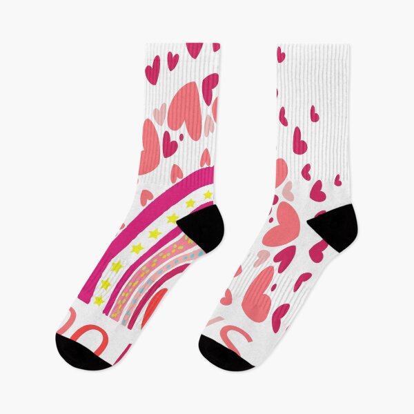 Item preview, 100 Days of School Pink Boho Rainbow Hearts Graphic designed and sold by VISIONSTURME.