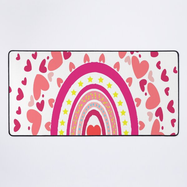 Item preview, 100 Days of School Pink Boho Rainbow Hearts Graphic designed and sold by VISIONSTURME.