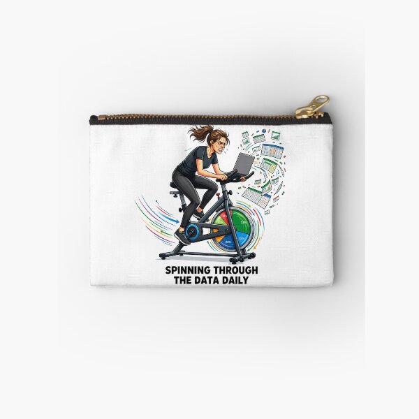 Item preview, Spinning Through The Data Daily | Funny Excel Accountant Cycling Gym. designed and sold by spreadsheetcafe.