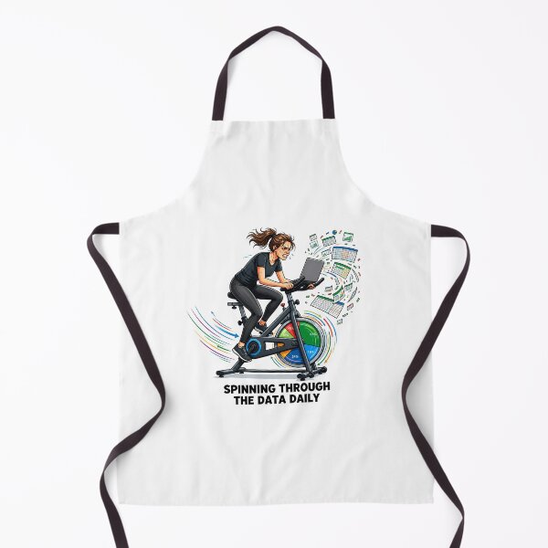 Item preview, Spinning Through The Data Daily | Funny Excel Accountant Cycling Gym. designed and sold by spreadsheetcafe.