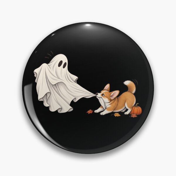 Item preview, Corgi Tugging Ghost Halloween Fun designed and sold by haitrieuic96.