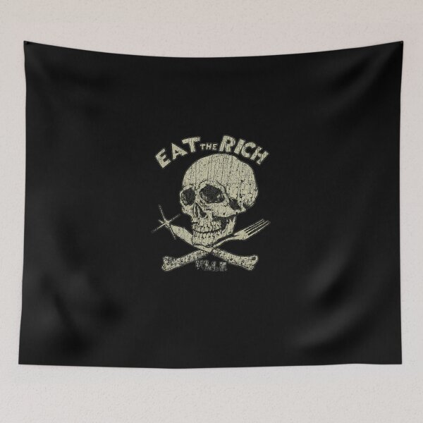 Item preview, Grunge Eat The Rich Skull Crossbones designed and sold by DedeRLong.