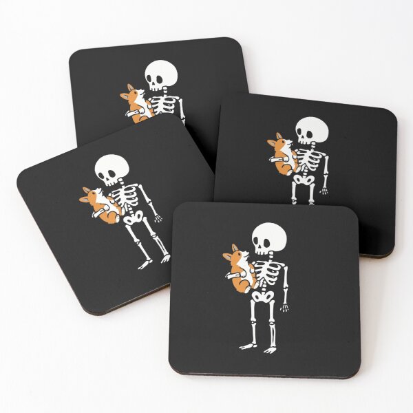 Item preview, Skeleton Holding Corgi Halloween Hug designed and sold by haitrieuic96.