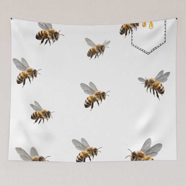 Item preview, Funny Bee Pocket Dripping Honey Graphic designed and sold by VISIONSTURME.