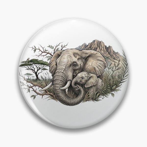 Item preview, African Elephant & Flora Safari designed and sold by CHRIST5000.