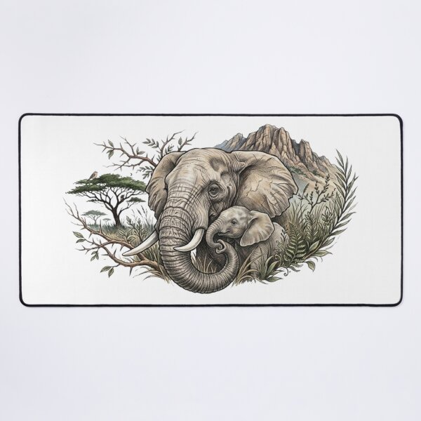 Item preview, African Elephant & Flora Safari designed and sold by CHRIST5000.