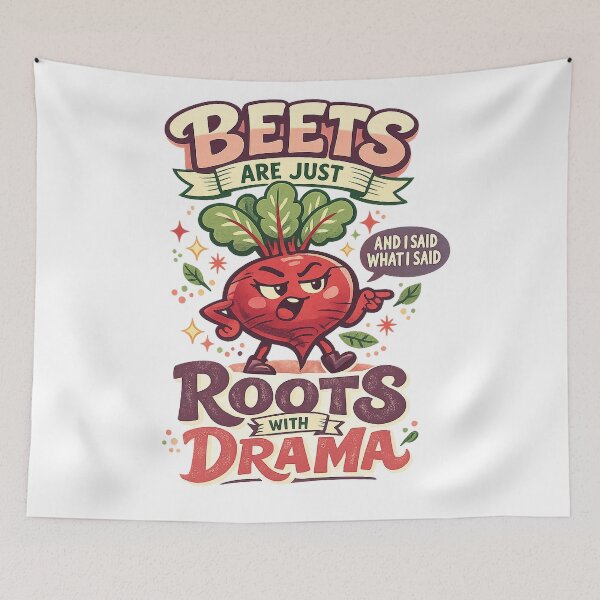Item preview, Beets Are Just Roots With Drama Funny Sarcastic Vegetable Pun Art Design designed and sold by inkoutninja.