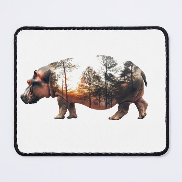 Item preview, Hippopotamus Papua New Guinea Sunset Forest Graphic designed and sold by VISIONSTURME.