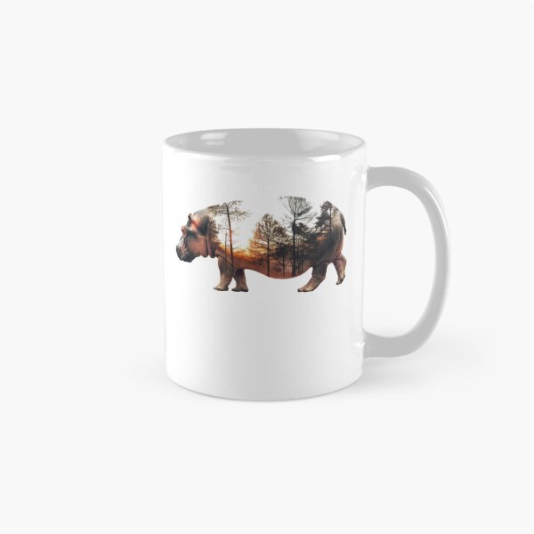 Item preview, Hippopotamus Papua New Guinea Sunset Forest Graphic designed and sold by VISIONSTURME.
