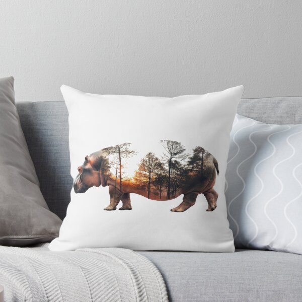 Item preview, Hippopotamus Papua New Guinea Sunset Forest Graphic designed and sold by VISIONSTURME.