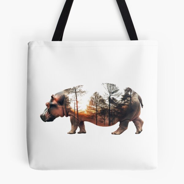 Item preview, Hippopotamus Papua New Guinea Sunset Forest Graphic designed and sold by VISIONSTURME.