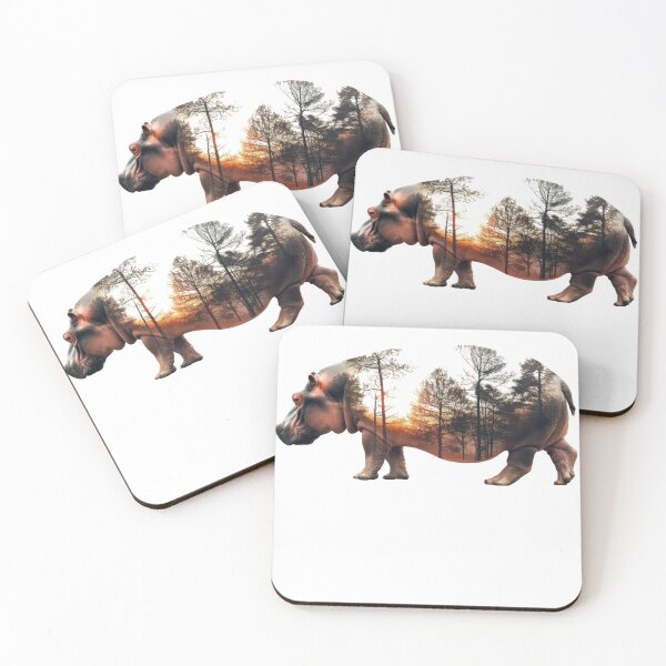 Item preview, Hippopotamus Papua New Guinea Sunset Forest Graphic designed and sold by VISIONSTURME.