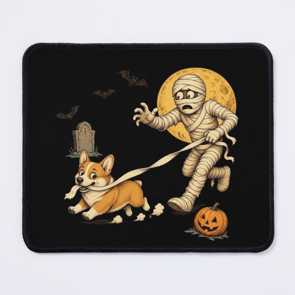 Item preview, Mummy Chasing Corgi Halloween Adventure designed and sold by haitrieuic96.
