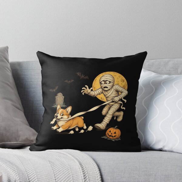 Item preview, Mummy Chasing Corgi Halloween Adventure designed and sold by haitrieuic96.