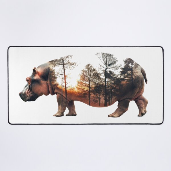 Item preview, Hippopotamus Papua New Guinea Sunset Forest Graphic designed and sold by VISIONSTURME.