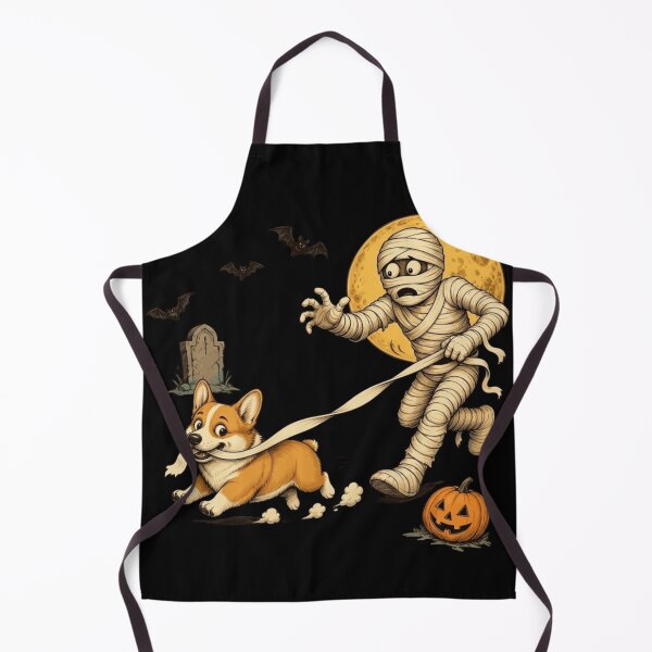 Item preview, Mummy Chasing Corgi Halloween Adventure designed and sold by haitrieuic96.