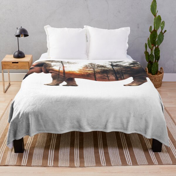 Item preview, Hippopotamus Papua New Guinea Sunset Forest Graphic designed and sold by VISIONSTURME.