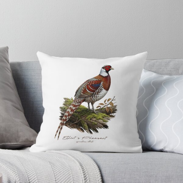 Item preview, Elliot's Pheasant on Mossy Log Bird Illustration designed and sold by Takeda-art.