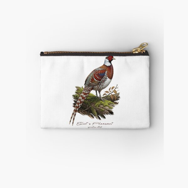 Item preview, Elliot's Pheasant on Mossy Log Bird Illustration designed and sold by Takeda-art.