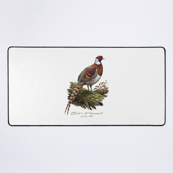 Item preview, Elliot's Pheasant on Mossy Log Bird Illustration designed and sold by Takeda-art.