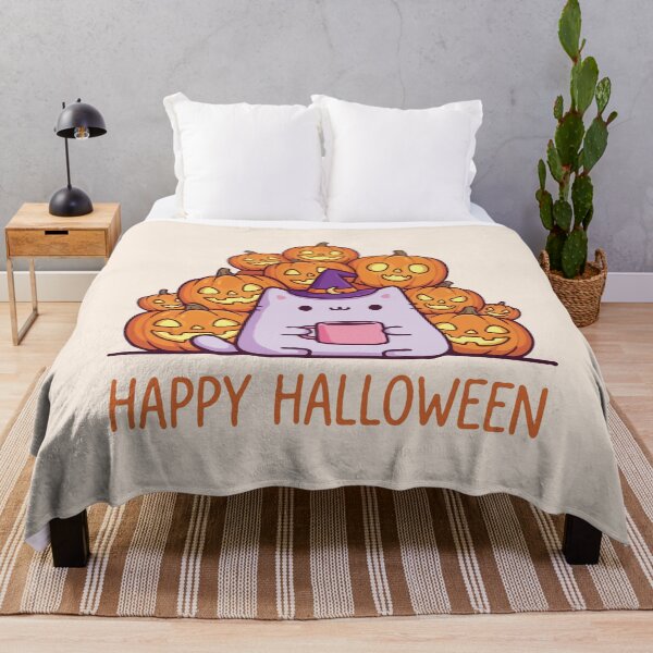 Item preview, Pumpkins Witch Cat Coffee Happy Halloween designed and sold by Gkinoki.
